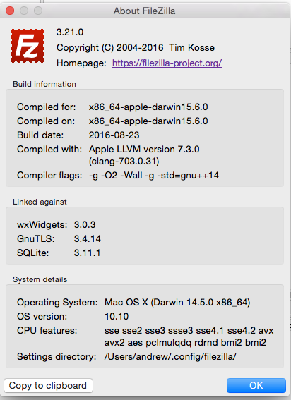 Filezilla Mac Yosemite